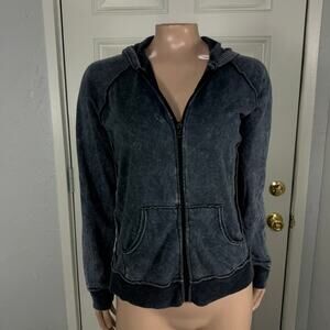 Vintage Y2K Velvet Stone Women's Shirt Cotton full zip Hoodie Embellished ZZ26